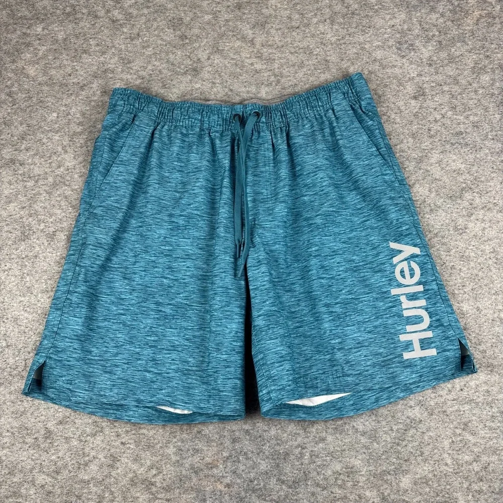 Hurley 2 In 1 Swim Trunks Shorts Lined Blue Mens XL